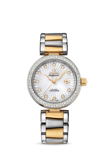 Omega LadyMatic Co-Axial 34 Stainless Steel / Yellow Gold / Diamond / MOP / Bracelet